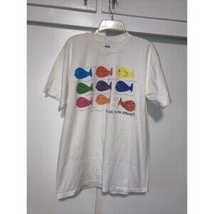 Vintage It’s Ok To Be Different T Shirt Dead stock Size Large Anvil Tag